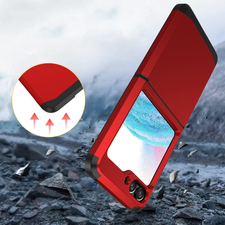 For Samsung Galaxy Z Flip5 SGP Armor 2 in 1 Color Contrast TPU Hybrid PC Phone Case(Red)