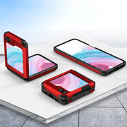 For Samsung Galaxy Z Flip5 SGP Armor 2 in 1 Color Contrast TPU Hybrid PC Phone Case(Red)