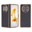 For Huawei Mate X3 Electroplating Haze Texture PU Phone Case(Black) - Huawei Cases by PMC TechLife | Online Shopping South Africa | PMC TechLife