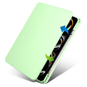 For iPad Pro 11 2024 Acrylic 360 Rotation Detachable Leather Tablet Case(Green)