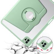 For iPad Pro 11 2024 Acrylic 360 Rotation Detachable Leather Tablet Case(Green)