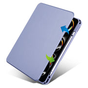 For iPad Pro 11 2024 Acrylic 360 Rotation Detachable Leather Tablet Case(Lavender Purple)
