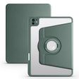 For iPad Pro 11 2024 Acrylic 360 Rotation Detachable Leather Tablet Case(Deep Green) - iPad Pro 11 2024 Cases by PMC TechLife | Online Shopping South Africa | PMC TechLife | Buy Now Pay Later Mobicred