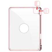 For iPad Pro 13 2024 Acrylic 360 Rotation Detachable Leather Tablet Case(Sand Pink)