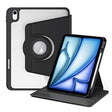 For iPad Air 13 2025 / 2024 Acrylic 360 Rotation Detachable Leather Tablet Case(Black) - iPad Air 13 2025 / 2024 Cases by PMC TechLife | Online Shopping South Africa | PMC TechLife | Buy Now Pay Later Mobicred