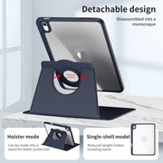 For iPad Air 13 2025 / 2024 Acrylic 360 Rotation Detachable Leather Tablet Case(Dark Blue)