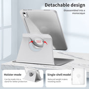 For iPad Air 13 2024 Acrylic 360 Rotation Detachable Leather Tablet Case(Grey)
