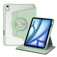For iPad Air 11 2024 Acrylic 360 Rotation Detachable Leather Tablet Case(Green) - iPad Air 11 2024 Cases by PMC TechLife | Online Shopping South Africa | PMC TechLife | Buy Now Pay Later Mobicred