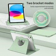 For iPad Air 11 2024 Acrylic 360 Rotation Detachable Leather Tablet Case(Green)