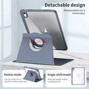 For iPad Air 11 2024 Acrylic 360 Rotation Detachable Leather Tablet Case(Lavender Purple)