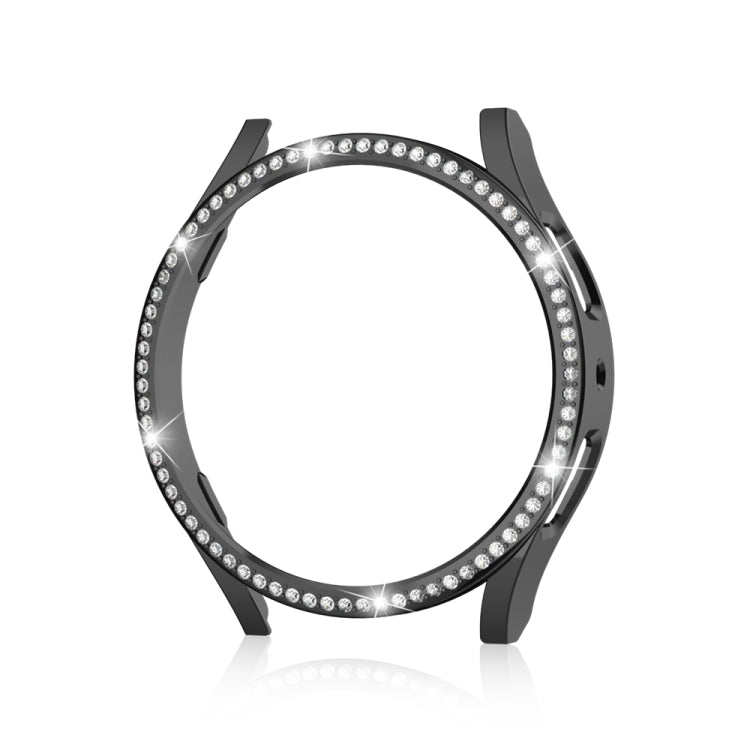 For Samsung Galaxy Watch 6 40mm Diamond Hollow PC Watch Protective Case(Black)
