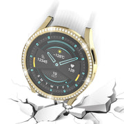 For Samsung Galaxy Watch 6 40mm Diamond Hollow PC Watch Protective Case(Gold)