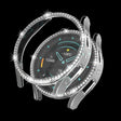 For Samsung Galaxy Watch 6 40mm Diamond Hollow PC Watch Protective Case(Transparent) - Watch Cases by PMC TechLife | Online Shopping South Africa | PMC TechLife