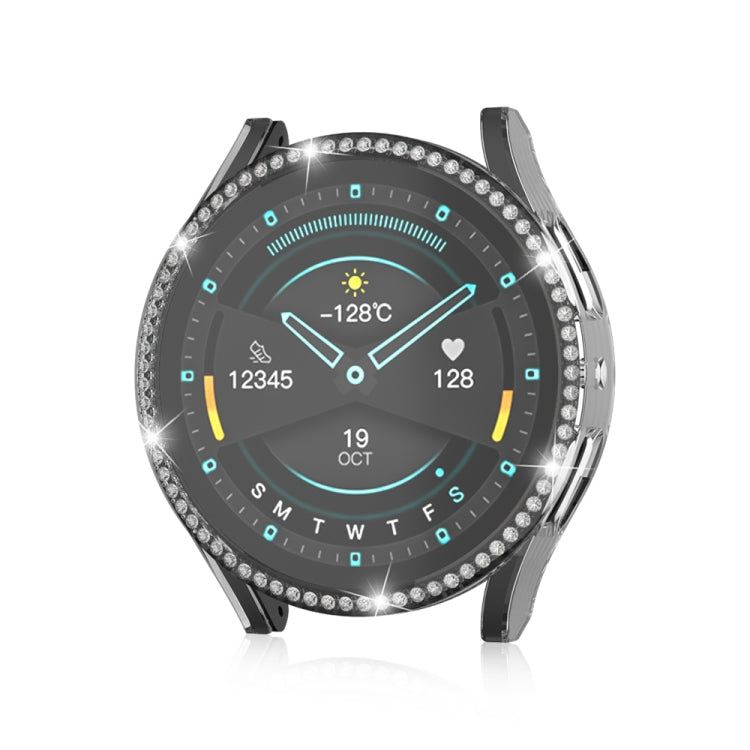 For Samsung Galaxy Watch 6 40mm Diamond Hollow PC Watch Protective Case(Transparent)