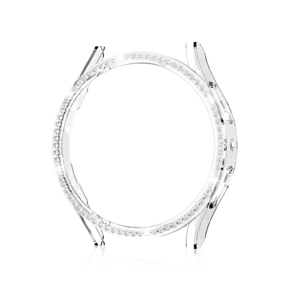 For Samsung Galaxy Watch 6 40mm Diamond Hollow PC Watch Protective Case(Transparent)