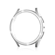 For Samsung Galaxy Watch 6 44mm Diamond Hollow PC Watch Protective Case(Silver)