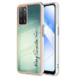 For OPPO A55 5G / A53s 5G / A54 4G Electroplating Marble Dual-side IMD Phone Case(Smile) - OPPO Cases by PMC TechLife | Online Shopping South Africa | PMC TechLife | Buy Now Pay Later Mobicred