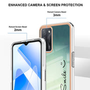 For OPPO A55 5G / A53s 5G / A54 4G Electroplating Marble Dual-side IMD Phone Case(Smile)