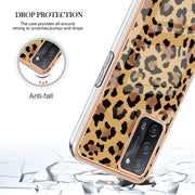 For OPPO A55 5G / A53s 5G / A54 4G Electroplating Marble Dual-side IMD Phone Case(Leopard Print)