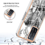 For OPPO A55 5G / A53s 5G / A54 4G Electroplating Marble Dual-side IMD Phone Case(Totem Elephant)