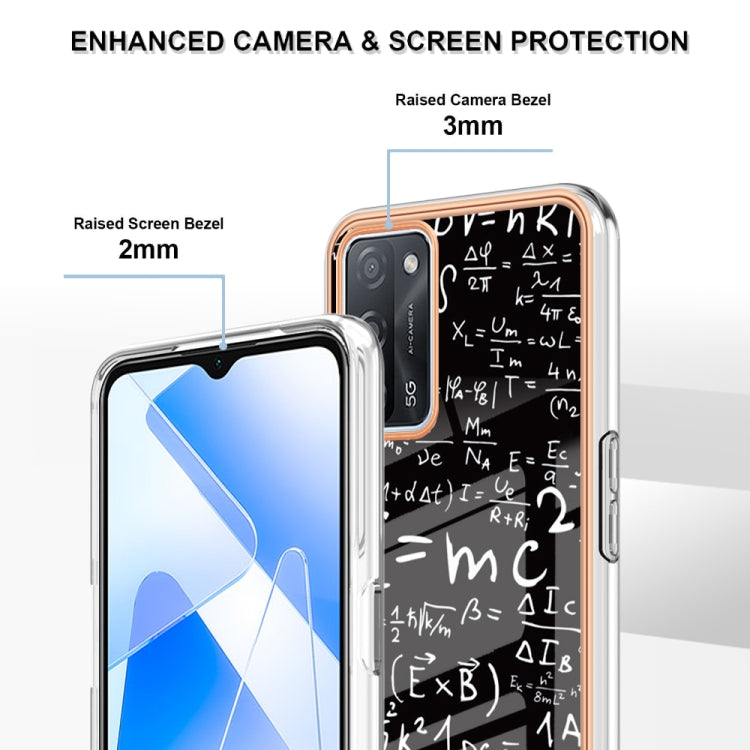 For OPPO A55 5G / A53s 5G / A54 4G Electroplating Marble Dual-side IMD Phone Case(Equation)