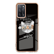 For OPPO A55 5G / A53s 5G / A54 4G Electroplating Marble Dual-side IMD Phone Case(Natural Growth)
