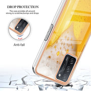 For OPPO A55 5G / A53s 5G / A54 4G Electroplating Marble Dual-side IMD Phone Case(Draft Beer)
