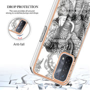 For OPPO A74 / A93 5G / A54 5G / A93s 5G Electroplating Marble Dual-side IMD Phone Case(Totem Elephant)