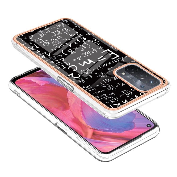 For OPPO A74 / A93 5G / A54 5G / A93s 5G Electroplating Marble Dual-side IMD Phone Case(Equation)