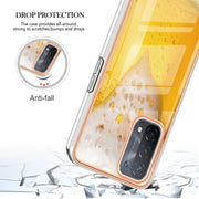 For OPPO A74 / A93 5G / A54 5G / A93s 5G Electroplating Marble Dual-side IMD Phone Case(Draft Beer)