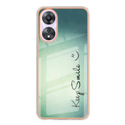 For OPPO A78 / A58 Electroplating Marble Dual-side IMD Phone Case(Smile)