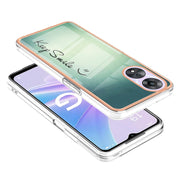 For OPPO A78 / A58 Electroplating Marble Dual-side IMD Phone Case(Smile)