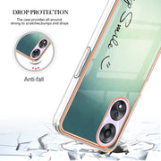 For OPPO A78 / A58 Electroplating Marble Dual-side IMD Phone Case(Smile)