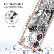 For OPPO A78 / A58 Electroplating Marble Dual-side IMD Phone Case(Totem Elephant)