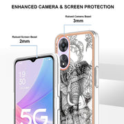 For OPPO A78 / A58 Electroplating Marble Dual-side IMD Phone Case(Totem Elephant)