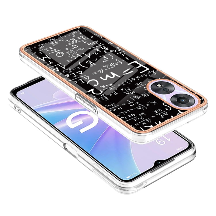 For OPPO A78 / A58 Electroplating Marble Dual-side IMD Phone Case(Equation)