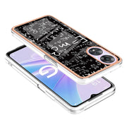 For OPPO A78 / A58 Electroplating Marble Dual-side IMD Phone Case(Equation)