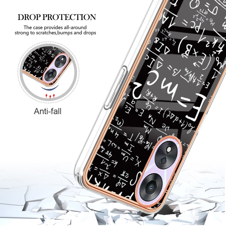 For OPPO A78 / A58 Electroplating Marble Dual-side IMD Phone Case(Equation)
