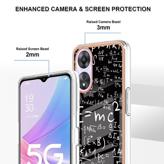 For OPPO A78 / A58 Electroplating Marble Dual-side IMD Phone Case(Equation)