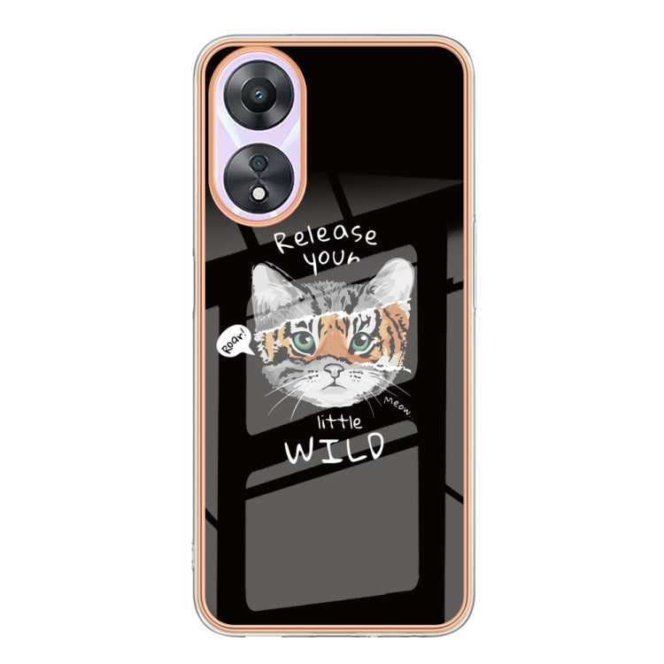 For OPPO A78 / A58 Electroplating Marble Dual-side IMD Phone Case(Natural Growth)