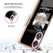 For OPPO A78 / A58 Electroplating Marble Dual-side IMD Phone Case(Natural Growth)