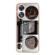 For OPPO A78 / A58 Electroplating Marble Dual-side IMD Phone Case(Retro Radio)