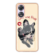 For OPPO A78 / A58 Electroplating Marble Dual-side IMD Phone Case(Lucky Dog)