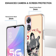 For OPPO A78 / A58 Electroplating Marble Dual-side IMD Phone Case(Lucky Dog)