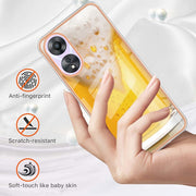For OPPO A78 / A58 Electroplating Marble Dual-side IMD Phone Case(Draft Beer)