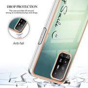For OPPO A94 5G / A95 5G Electroplating Marble Dual-side IMD Phone Case(Smile)