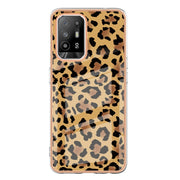 For OPPO A94 5G / A95 5G Electroplating Marble Dual-side IMD Phone Case(Leopard Print)