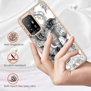 For OPPO A94 5G / A95 5G Electroplating Marble Dual-side IMD Phone Case(Totem Elephant)