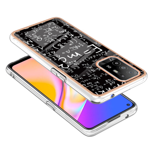 For OPPO A94 5G / A95 5G Electroplating Marble Dual-side IMD Phone Case(Equation)