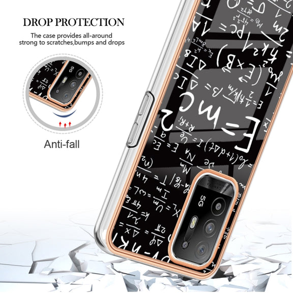 For OPPO A94 5G / A95 5G Electroplating Marble Dual-side IMD Phone Case(Equation)